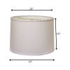 14" White Throwback Drum No Slub Lampshade
