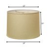 14" Parchment Biege Throwback Drum Linen Lampshade