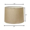 14" Dark Wheat Throwback Drum Linen Lampshade