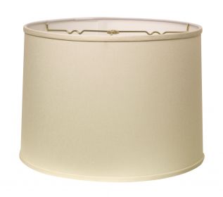 15" Ivory Throwback Drum No Slub Lampshade