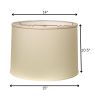 15" Ivory Throwback Drum No Slub Lampshade