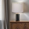 15" White Throwback Drum No Slub Lampshade