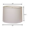 15" White Throwback Drum No Slub Lampshade