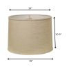 15" Light Wheat Throwback Drum Linen Lampshade