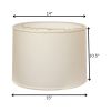 15" White Throwback Drum Linen Lampshade