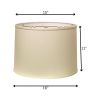 16" White Throwback Drum No Slub Lampshade