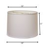 14" White Rounded Empire Slanted Linen Lampshade