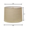 16" Light Wheat Throwback Drum Linen Lampshade
