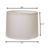 17" White Throwback Drum No Slub Lampshade