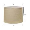 17" Light Wheat Throwback Drum Linen Lampshade