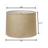 17" Dark Wheat Throwback Drum Linen Lampshade
