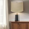 18" Light Wheat Throwback Drum Linen Lampshade