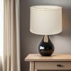 18" white Throwback Drum Linen Lampshade