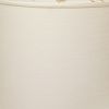 18" white Throwback Drum Linen Lampshade
