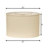 12" Ivory Throwback Oval No Slub Lampshade