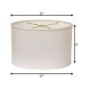 12" White Throwback Oval No Slub Lampshade