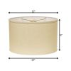 12" Parchment Biege Throwback Oval Linen Lampshade