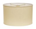 12" Parchment Biege Throwback Oval Linen Lampshade