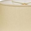 12" Parchment Biege Throwback Oval Linen Lampshade