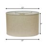 12" Dark Wheat Throwback Oval Linen Lampshade
