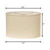 14" Ivory Throwback Oval No Slub Lampshade