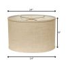 14" Light Wheat Throwback Oval Linen Lampshade