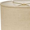 14" Light Wheat Throwback Oval Linen Lampshade