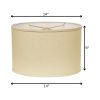 14" Parchment Biege Throwback Oval Linen Lampshade