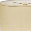 14" Parchment Biege Throwback Oval Linen Lampshade