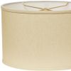 14" Parchment Biege Throwback Oval Linen Lampshade