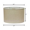 14" Dark Wheat Throwback Oval Linen Lampshade