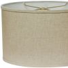 14" Dark Wheat Throwback Oval Linen Lampshade