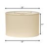 16" Ivory Throwback Oval No Slub Lampshade