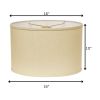 16" Parchment Biege Throwback Oval Linen Lampshade