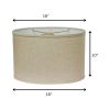 16" Dark Wheat Throwback Oval Linen Lampshade