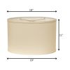 18" Ivory Throwback Oval No Slub Lampshade