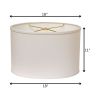 18" White Throwback Oval No Slub Lampshade