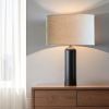 18" Light Wheat Throwback Oval Linen Lampshade