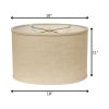 18" Light Wheat Throwback Oval Linen Lampshade