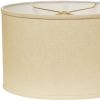 18" Parchment Biege Throwback Oval Linen Lampshade