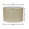 18" Dark Wheat Throwback Oval Linen Lampshade
