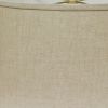 18" Dark Wheat Throwback Oval Linen Lampshade