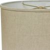 18" Dark Wheat Throwback Oval Linen Lampshade