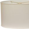 18" White Throwback Oval Linen Lampshade