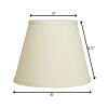 8" Ivory Hardback Empire No Slub Lampshade