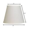 8" White Hardback Empire Linen Lampshade