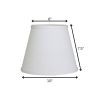 10" White Hardback Empire No Slub Lampshade