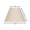 12" Ivory Premium Empire Slanted No Slub Lampshade