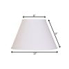 12" White Premium Empire Slanted No Slub Lampshade
