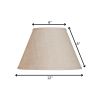 12" Light Wheat Premium Empire Slanted Linen Lampshade
